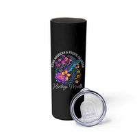 AAPI Asian American and Pacific Islander Heritage Month Skinny Tumbler Floral Sea Turtle