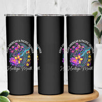 AAPI Asian American and Pacific Islander Heritage Month Skinny Tumbler Floral Sea Turtle