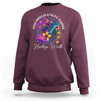 AAPI Asian American and Pacific Islander Heritage Month Sweatshirt Floral Sea Turtle
