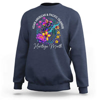 AAPI Asian American and Pacific Islander Heritage Month Sweatshirt Floral Sea Turtle