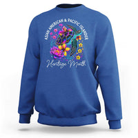 AAPI Asian American and Pacific Islander Heritage Month Sweatshirt Floral Sea Turtle