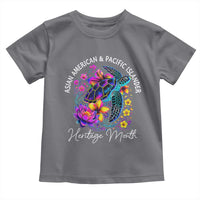 AAPI Asian American and Pacific Islander Heritage Month Toddler T Shirt Floral Sea Turtle