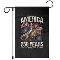America 250 Years George Washington Riding Tyrannosaurus Rex Garden Flag