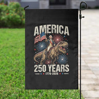 America 250 Years George Washington Riding Tyrannosaurus Rex Garden Flag