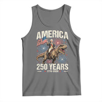 America 250 Years George Washington Riding Tyrannosaurus Rex Tank Top
