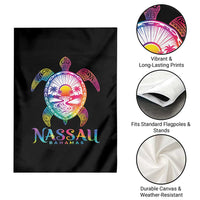 Nassau Bahamas Beach Vacation Garden Flag Tie Dye Sea Turtle