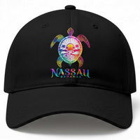 Nassau Bahamas Beach Vacation Baseball Cap Tie Dye Sea Turtle