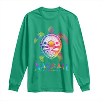 Nassau Bahamas Beach Vacation Long Sleeve Shirt Tie Dye Sea Turtle