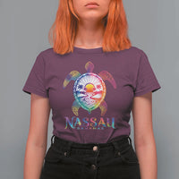 Nassau Bahamas Beach Vacation T Shirt For Women Tie Dye Sea Turtle