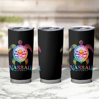Nassau Bahamas Beach Vacation Tumbler Cup Tie Dye Sea Turtle