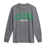 Celtic Nation Long Sleeve Shirt Sports Varsity Aesthetic Letters Cap