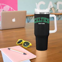 Celtic Nation Tumbler With Handle Sports Varsity Aesthetic Letters Cap