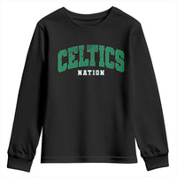 Celtic Nation Youth Sweatshirt Sports Varsity Aesthetic Letters Cap