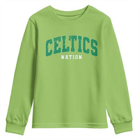 Celtic Nation Youth Sweatshirt Sports Varsity Aesthetic Letters Cap