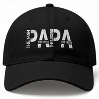 Papa The Man The Myth The Legend The Hero Baseball Cap Fathers Day Gift