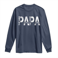 Papa The Man The Myth The Legend The Hero Long Sleeve Shirt Fathers Day Gift