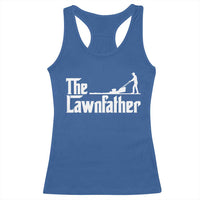 The Lawnfather Racerback Tank Top Lawn Mowing Dad Gardening Fathers Day