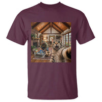 Cat Selfie with Man Funny Cat Dad T Shirt