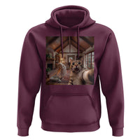 Cat Selfie with Woman Funny Cat Mom Hoodie