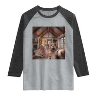 Cat Selfie with Woman Funny Cat Mom Raglan Shirt