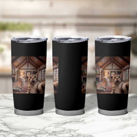 Cat Selfie with Woman Funny Cat Mom Tumbler Cup