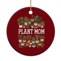 Plant Mom Ceramic Ornament Funny Plant Lady Mama Floral Garden