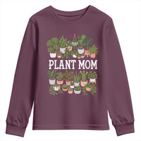Plant Mom Youth Sweatshirt Funny Plant Lady Mama Floral Garden
