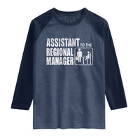 Assistant To The Regional Manager Raglan Shirt Funny Dad Baby Matching
