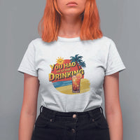 You Had Me At Day Drinking T Shirt For Women Retro Comic Beach Cocktails Drinkers - Wonder Print Shop