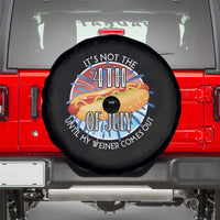 Funny Independence Day Spare Tire Cover It's Not 4th Of July Until My Wiener Comes Out Hot Dog USA Flag
