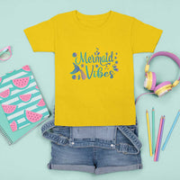Mermaid Vibes T Shirt For Kid Cute Mermaid Tail Beach - Wonder Print Shop
