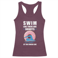 Swimming Lover Racerback Tank Top Swim Like There Are Donuts At The Finish Line - Wonder Print Shop
