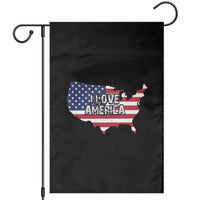 Fourth Of July Garden Flag I Love America USA Flag Map