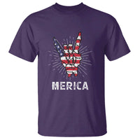 Rockin 4th Of July T Shirt Skeleton Hand American Flag Patriotic Day - Wonder Print Shop