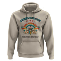 Cicada Invasion Reunion Tour Summer 2024 Hoodie Vintage Broods XIX & XIII Boho Style - Wonder Print Shop