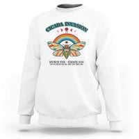 Cicada Invasion Reunion Tour Summer 2024 Sweatshirt Vintage Broods XIX & XIII Boho Style - Wonder Print Shop