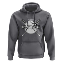 Baseball Dad Hoodie I Teach Kids To Hit And Steal Bat Ball Coach - Wonder Print Shop