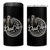 Funny Official Dad Tax Food Inspection Service 4 in 1 Can Cooler Tumbler Skeleton Fathers Day