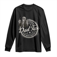Funny Official Dad Tax Food Inspection Service Long Sleeve Shirt Skeleton Fathers Day