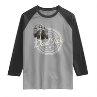 Funny Official Dad Tax Food Inspection Service Raglan Shirt Skeleton Fathers Day