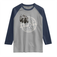 Funny Official Dad Tax Food Inspection Service Raglan Shirt Skeleton Fathers Day