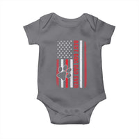 Funny Best Dog Dad Ever Baby Onesie Fathers Day Vintage American Flag Paw Prints