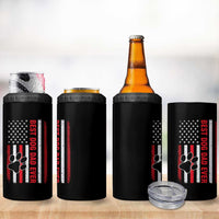 Funny Best Dog Dad Ever 4 in 1 Can Cooler Tumbler Fathers Day Vintage American Flag Paw Prints