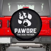 Funny Pawdre The Dog Father Spare Tire Cover Fur Dad Fathers Day Vintage Paw Prints