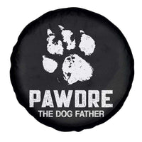 Funny Pawdre The Dog Father Spare Tire Cover Fur Dad Fathers Day Vintage Paw Prints
