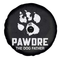 Funny Pawdre The Dog Father Spare Tire Cover Fur Dad Fathers Day Vintage Paw Prints