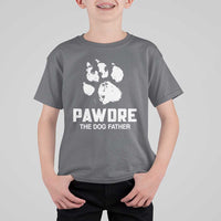 Funny Pawdre The Dog Father T Shirt For Kid Fur Dad Fathers Day Vintage Paw Prints