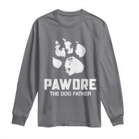 Funny Pawdre The Dog Father Long Sleeve Shirt Fur Dad Fathers Day Vintage Paw Prints