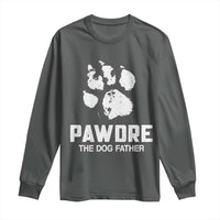 Funny Pawdre The Dog Father Long Sleeve Shirt Fur Dad Fathers Day Vintage Paw Prints