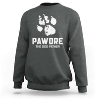Funny Pawdre The Dog Father Sweatshirt Fur Dad Fathers Day Vintage Paw Prints